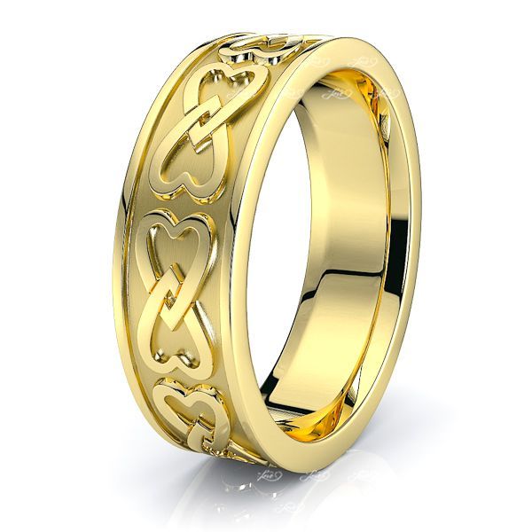 Daisy Heart Women Celtic Wedding Ring