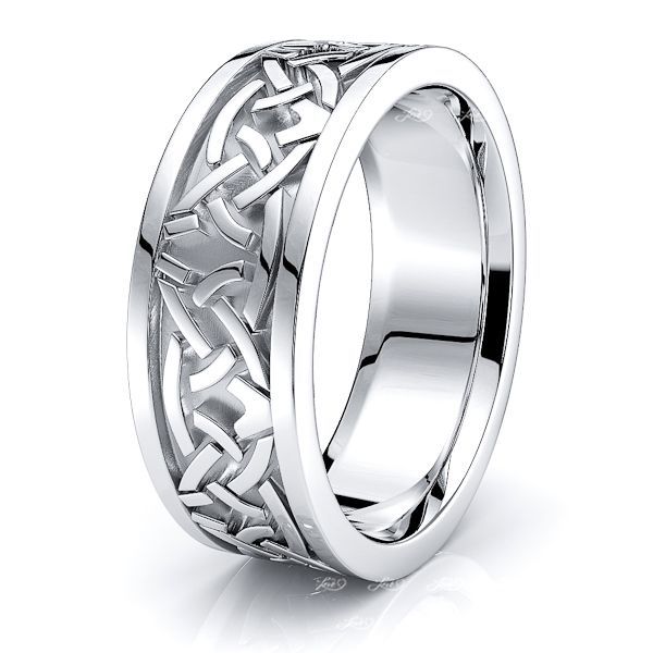 Celtic knot mens wedding band top
