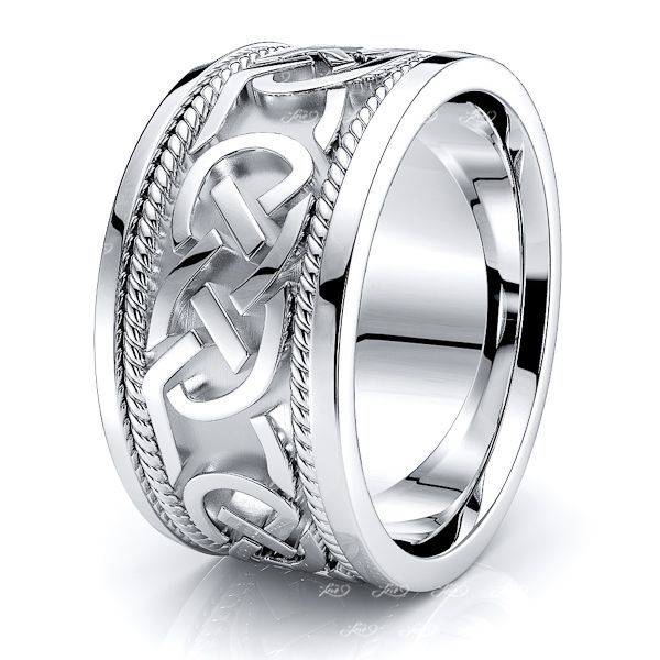 Mens celtic wedding bands platinum on sale