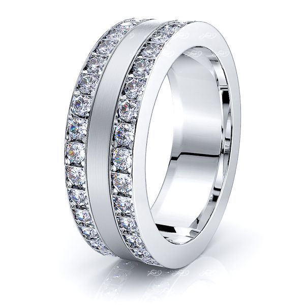 Mens diamond band wedding ring top