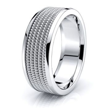 Colton Hand Woven Mens Wedding Ring