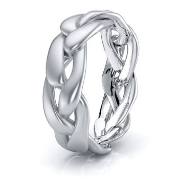 Cole Mens Hand Braided Wedding Ring