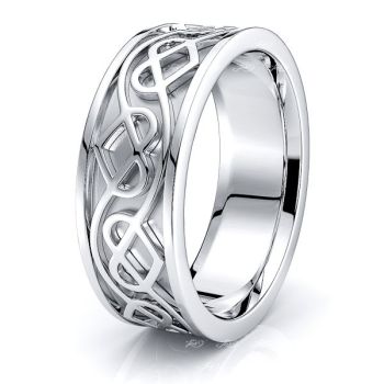 Arianrhod Celtic Heart Mens Wedding Ring