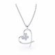 Dione Heart and Butterfly Diamond Pendant