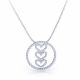 Giustina Diamond Circle Heart Pendant
