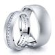 0.60 Carat Classic 7mm His and 5mm Hers Diamond Wedding Band Set