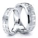 Cross Religious Matching 7mm His and 5mm Hers Wedding Band Set