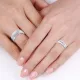 0.40 Carat Classic 7mm His and 5mm Hers Diamond Wedding Ring Set