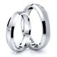 0.03 Carat 4mm Beveled Edge His and Hers Diamond Wedding Ring Set