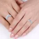 0.24 Carat Traditional 7mm His and 5mm Hers Diamond Wedding Band Set