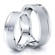 0.10 Carat Princess Cut 6mm His and Hers Diamond Wedding Ring Set