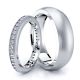 0.60 Carat Eternity 6mm His and 3mm Hers Diamond Wedding Band Set