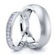 0.36 Carat 6mm His and 3mm Hers Diamond Wedding Ring Set
