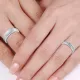 0.75 Carat Designer 6mm His and 4mm Hers Diamond Wedding Ring Set
