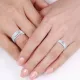 0.33 Carat Designer Matching 6mm His and Hers Diamond Wedding Ring Set