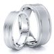 Grooved Basic Matching 7mm His and 5mm Hers Wedding Ring Set