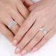 Bestseller 0.09 Carat 7mm His and 5mm Hers Diamond Wedding Ring Set