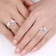 0.11 Carat Attractive 7mm His and 5mm Hers Diamond Wedding Ring Set