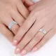 0.15 Carat Traditional Flat 6mm His and Hers Diamond Wedding Band Set