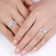 1.10 Carat Designer Wavy Look 7mm His and Hers Diamond Wedding Ring Set