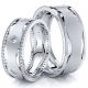 1.10 Carat Designer Wavy Look 7mm His and Hers Diamond Wedding Ring Set