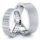 1.17 Carat Fancy Designer 7mm His and 5mm Hers Diamond Wedding Ring Set