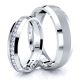 0.40 Carat Beveled Edge 6mm His and 4mm Hers Diamond Wedding Ring Set
