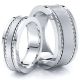 Twist Rope Matching 8mm His and 6mm Hers Wedding Ring Set