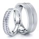 0.72 Carat Basic Carved 6mm His and  4mm Hers Diamond Wedding Band Set