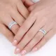 0.25 Carat Greek Key 7mm His and Hers Diamond Wedding Band Set