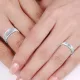 0.50 Carat Modern 6mm His and 4mm Hers Diamond Wedding Ring Set