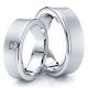 0.10 Carat Chic Basic 6mm His and Hers Diamond Wedding Ring Set