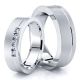 0.10 Carat Basic Designer 6mm His and Hers Diamond Wedding Ring Set