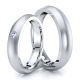 0.05 Carat Elegant Basic 4mm His and Hers Diamond Wedding Ring Set