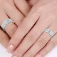 0.72 Carat Modern Fashionable 6mm His and Hers Diamond Wedding Ring Set