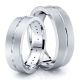 0.18 Carat Designer Simple 6mm His and Hers Diamond Wedding Band Set