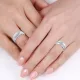 0.90 Carat Bestseller Designer 6mm His and Hers Diamond Wedding Ring Set