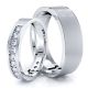 0.45 Carat Simple Elegant 6mm His and 4mm Hers Diamond Wedding Ring Set