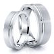 Popular Classic Matching 7mm His and 5mm Hers Wedding Band Set