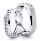 0.60 Carat Stylish 7mm His and 5mm Hers Diamond Wedding Ring Set