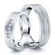 0.10 Carat Trendy Classic 5mm His and Hers Diamond Wedding Ring Set