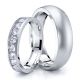 0.56 Carat Exquisite Classic 6mm His and 4mm Hers Diamond Wedding Ring Set