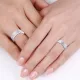 0.07 Carat Traditional 6mm His and Hers Diamond Wedding Band Set
