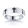 Solid 6mm Religious Mens Wedding Band