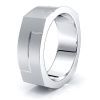 Solid 7mm Square Mens Wedding Band