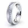 Adeline Wavy Mens Diamond Wedding Ring