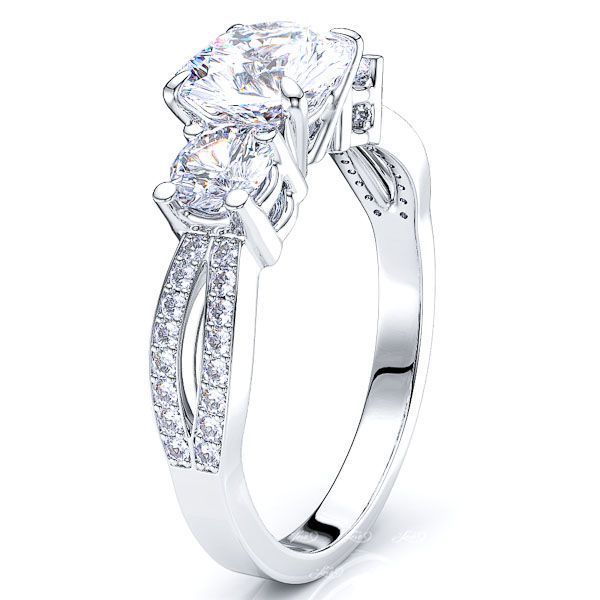Three Stone Engagement Rings - New Orleans Three Stone Ring