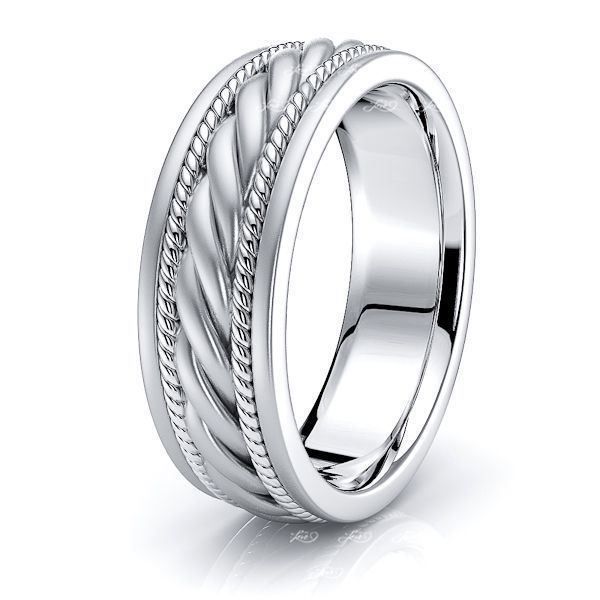 Hand Braided Wedding Bands - Alexander Hand Braided Ring Comfort Fit 6mm