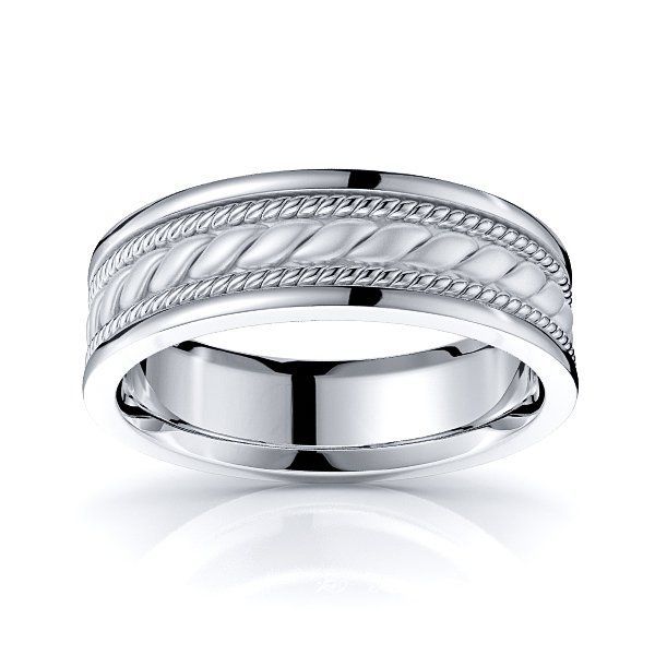 Hand Braided Wedding Rings - Emmett Woven Band Comfort 6mm