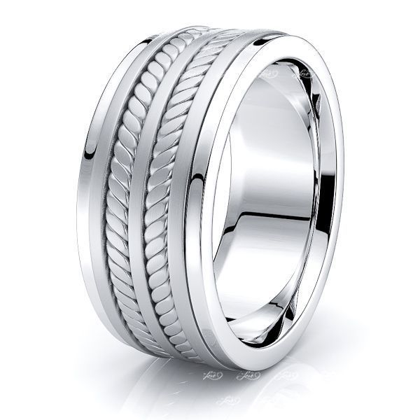 Hand Woven Wedding Bands - Oscar Braided Ring Comfort 8mm